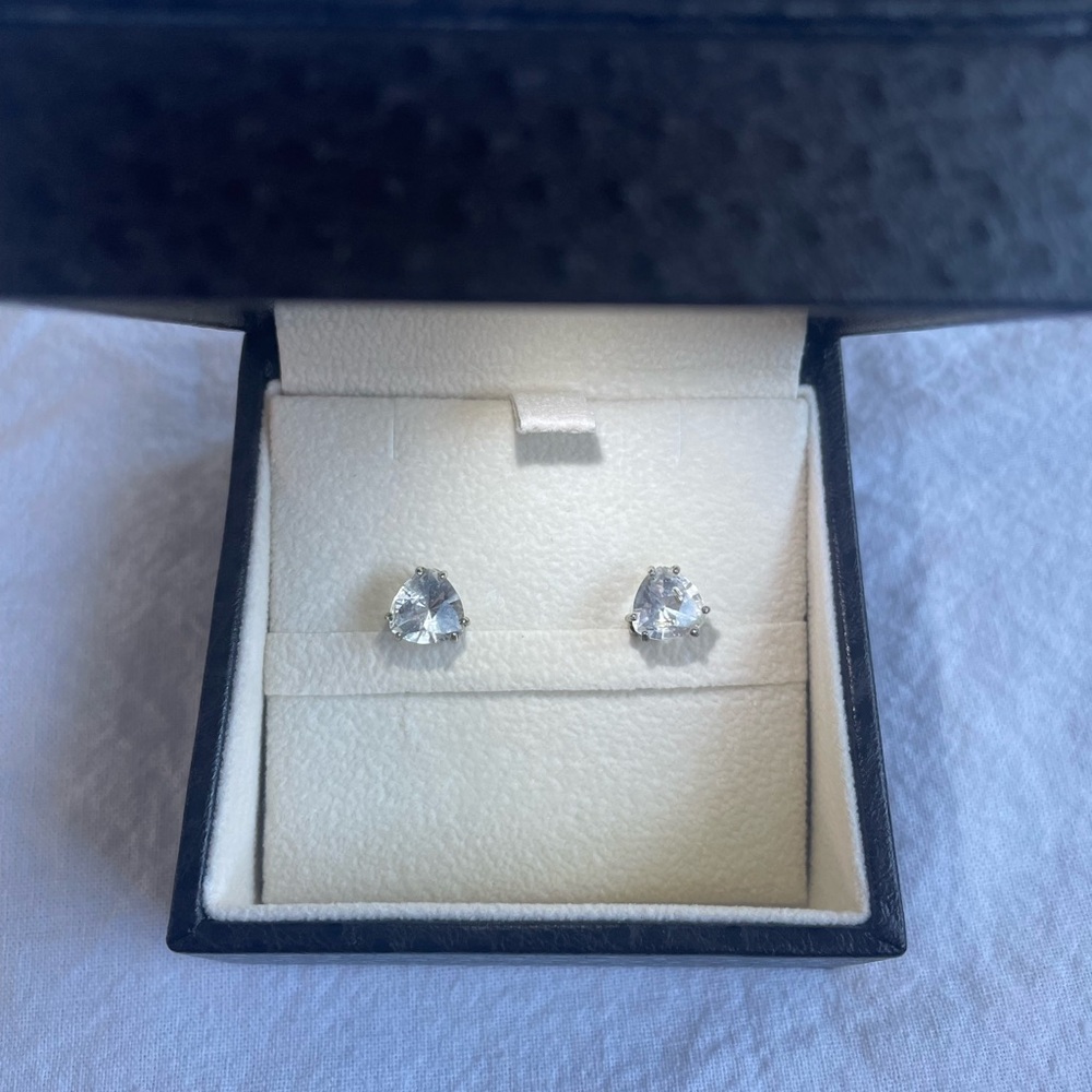 Timeless Silver Stud Earrings with Sparkling Gemstones